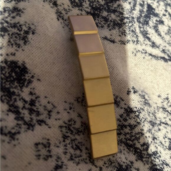 Charles J Wahba Accessories - France gold handmade boho french barrette square print hair clip hair luxe box